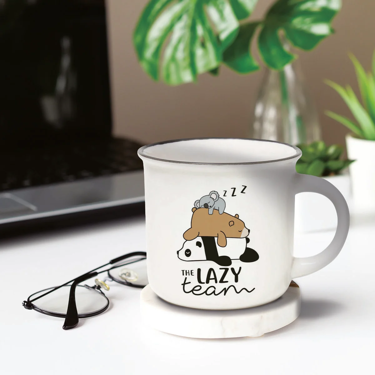 Porcelain Mug - Lazy Team - Cup-Puccino