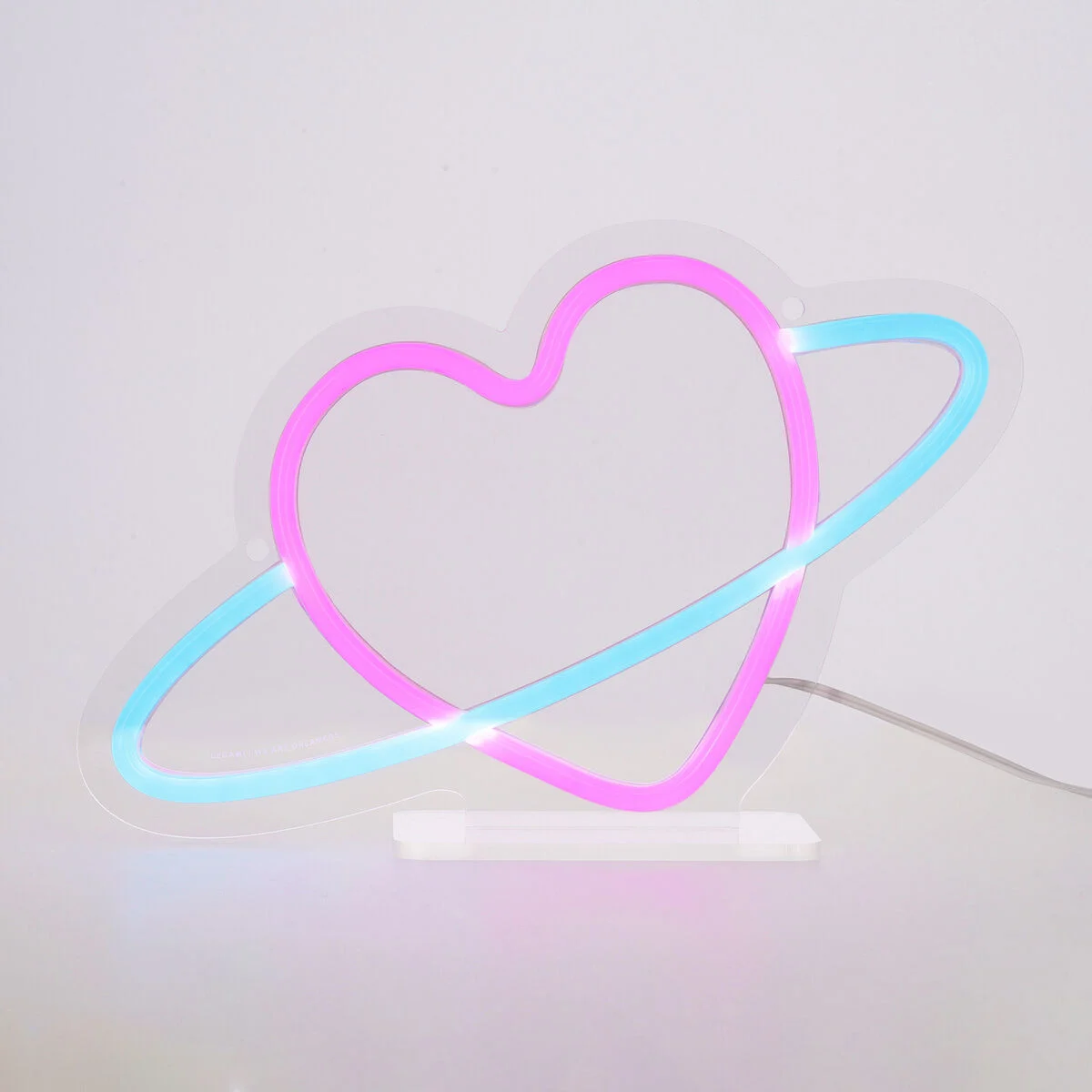 Neon-Effect LED Lamp - Planet Heart - It's a Sign