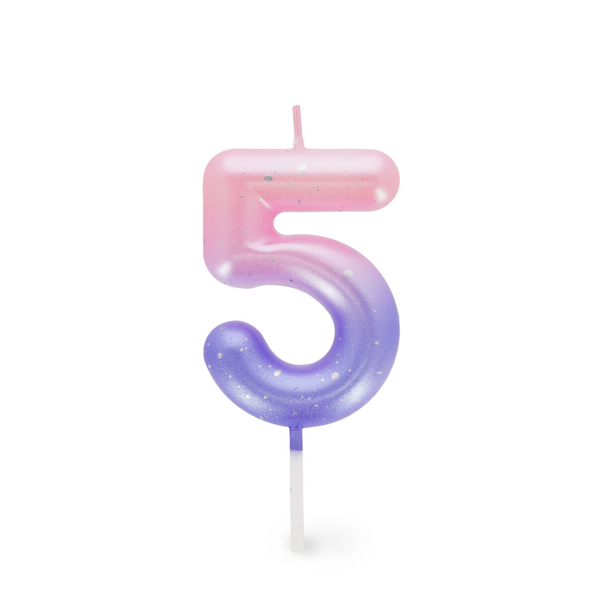 Pink Birthday Cake Candle - 5 - Happy Birthday Candle