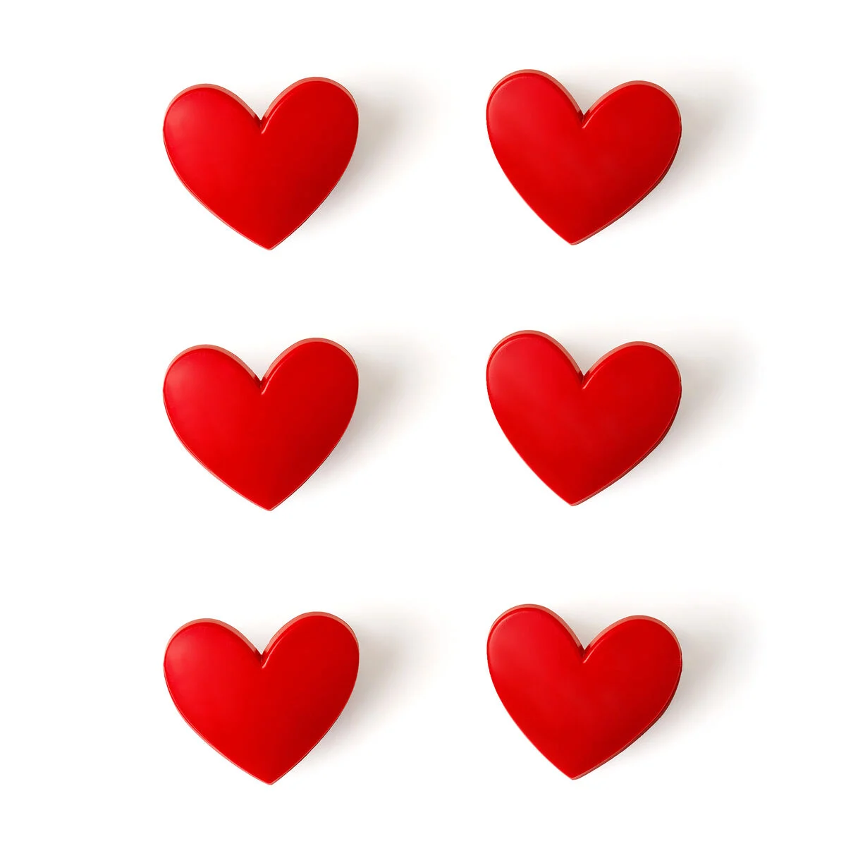 Set of 6 Bag Clips - Heart