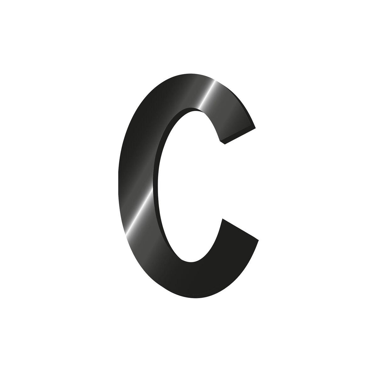 Decorative Adhesive Metal Letter - C - My Initial