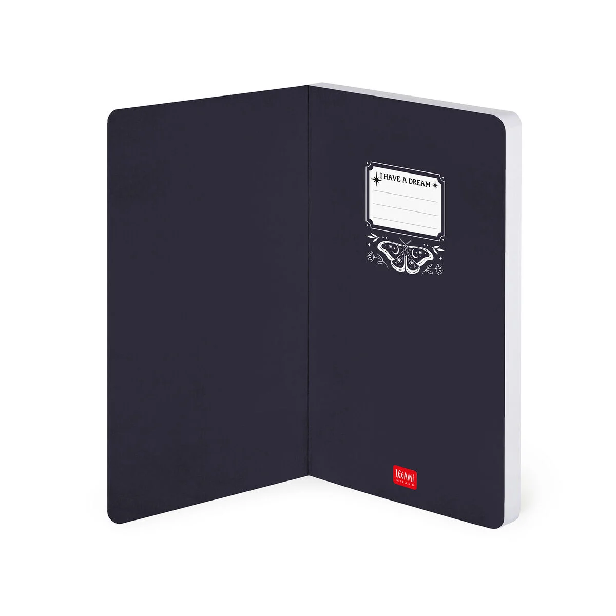 Lined Photo Notebook with Illustrated Hard Cover - Moth