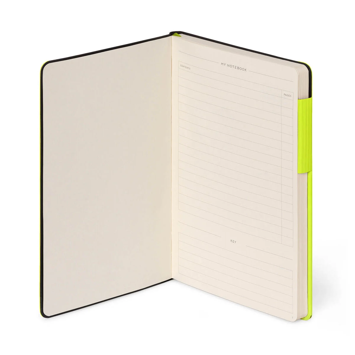 Lined Notebook with Monochrome Soft Cover - Chartreuse - My Notebook