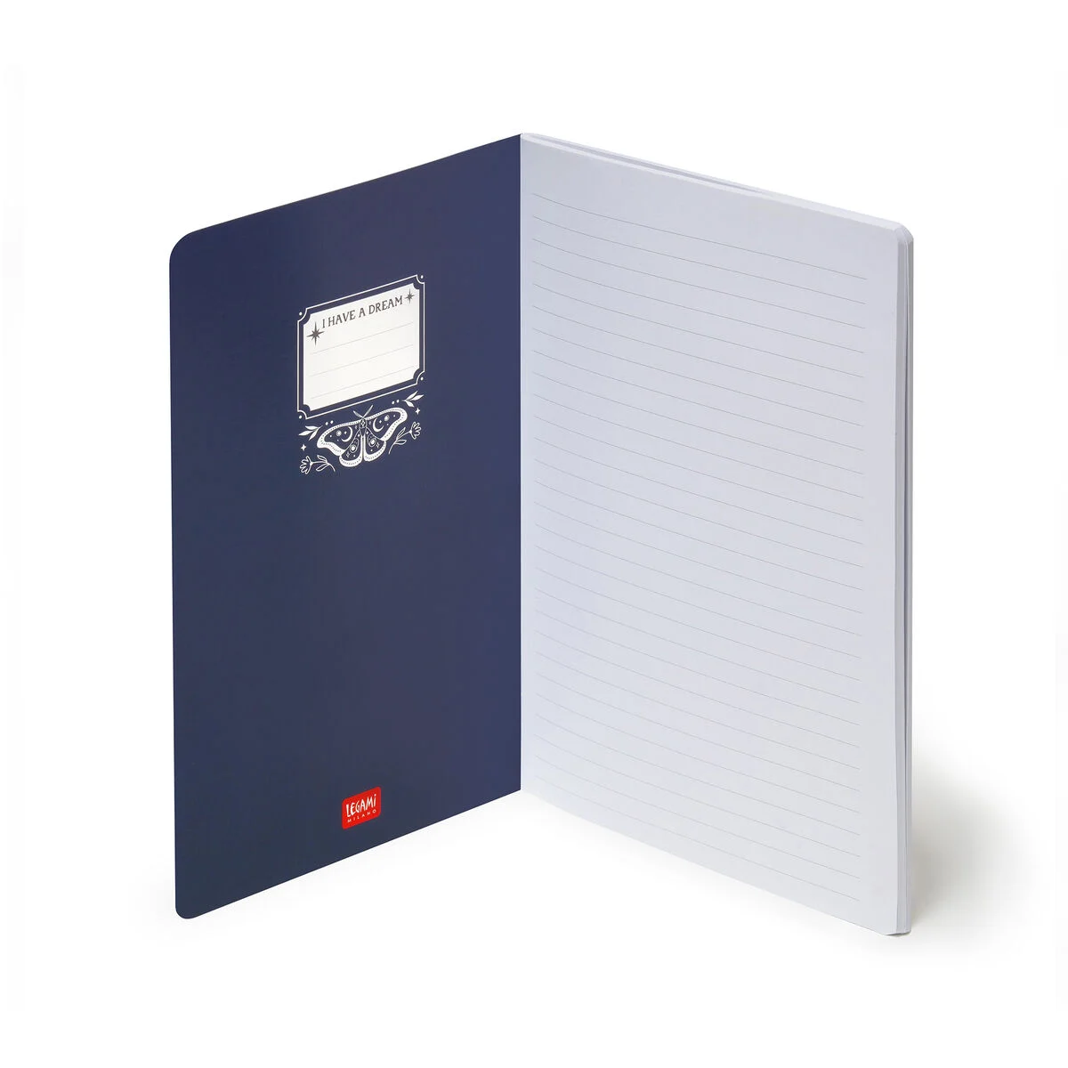 B5 Lined Notebook with Illustrated Hard Cover - Moth