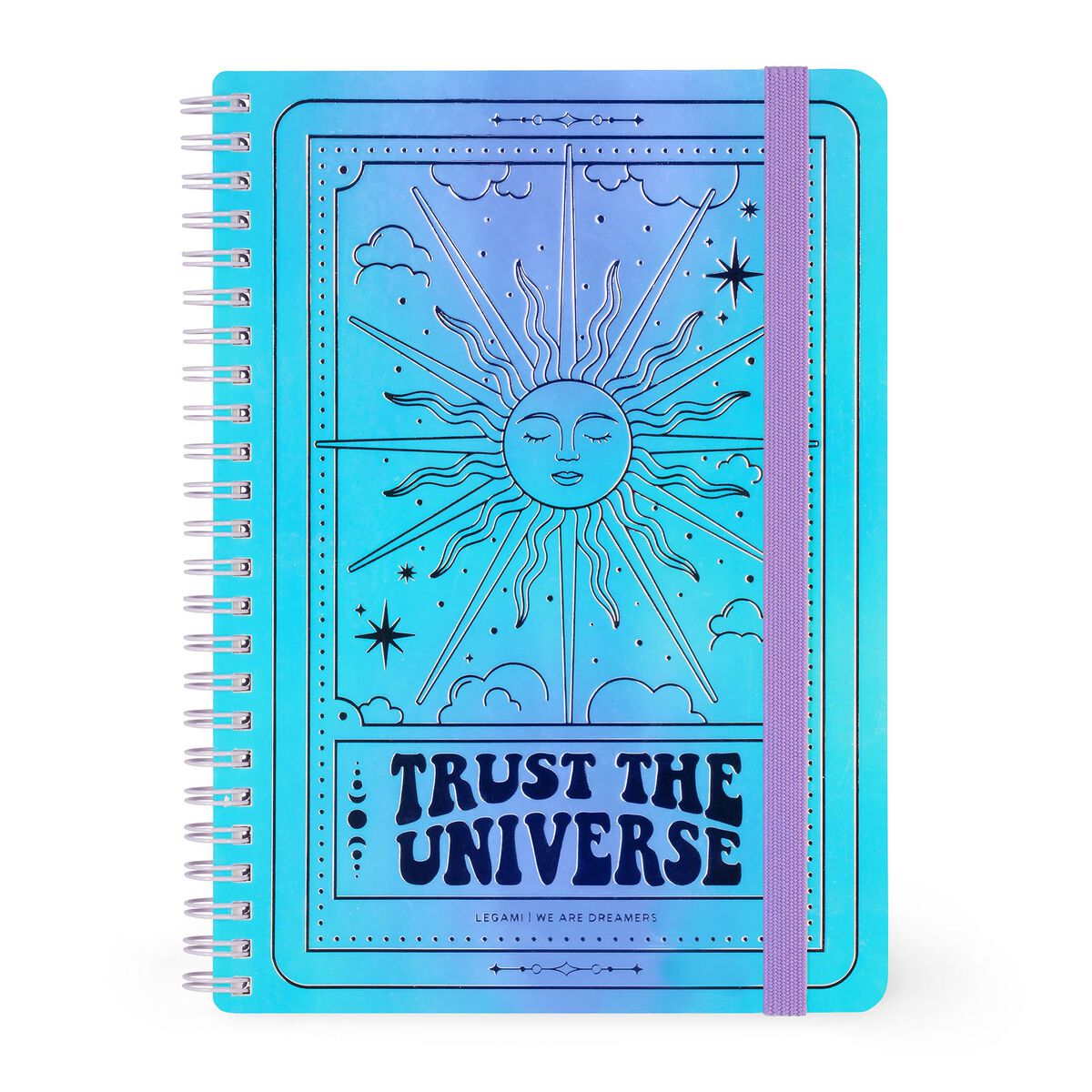 A5 Lined Notebook with Illustrated Hard Cover - Tarot - Spiral-Bound