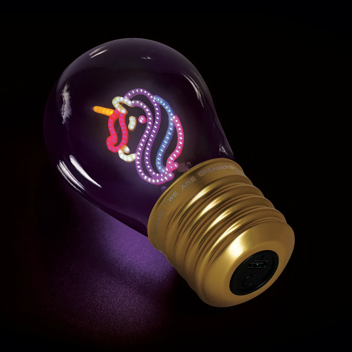 Decorative Lightbulb-Shaped Table Lamp - Unicorn - Bulb Fiction