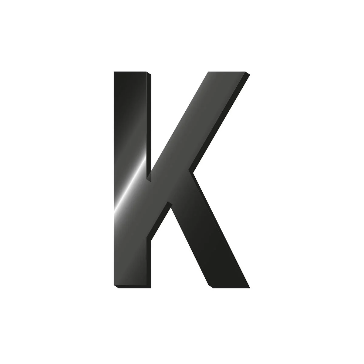 Decorative Adhesive Metal Letter - K - My Initial