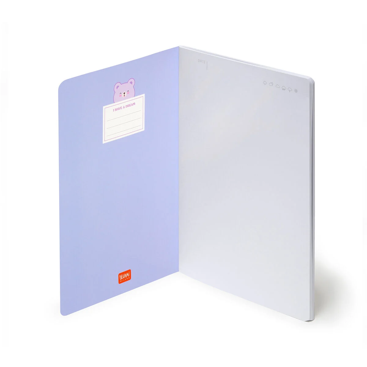 A5 Blank Notebook with Illustrated Hard Cover - Teddy Bear