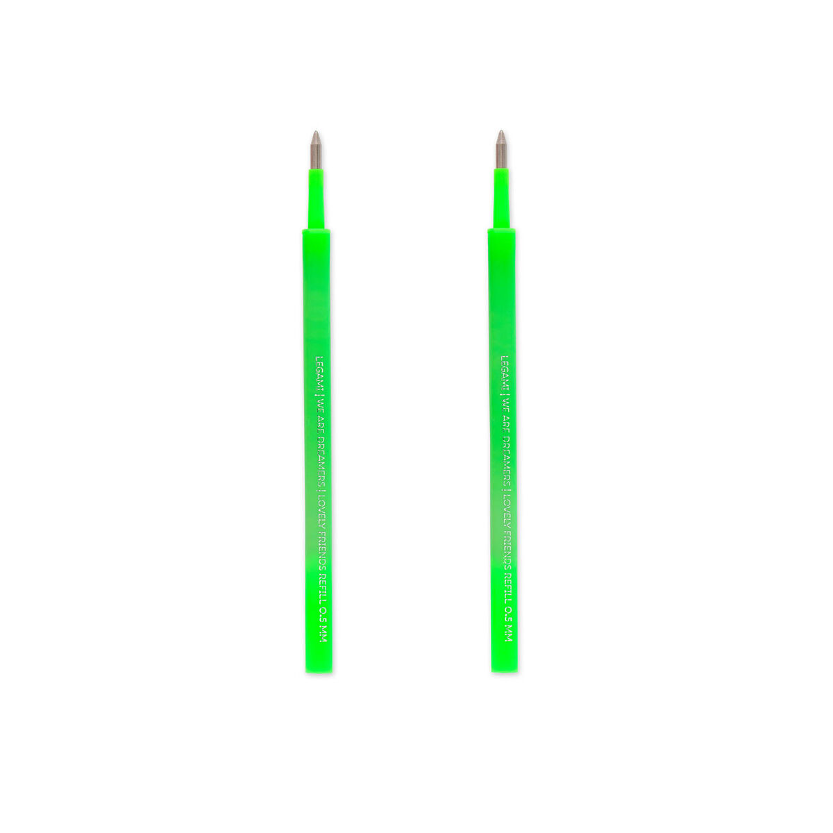 Set of 2 Refills for Lovely Friends Gel Pens - Neon Green Ink