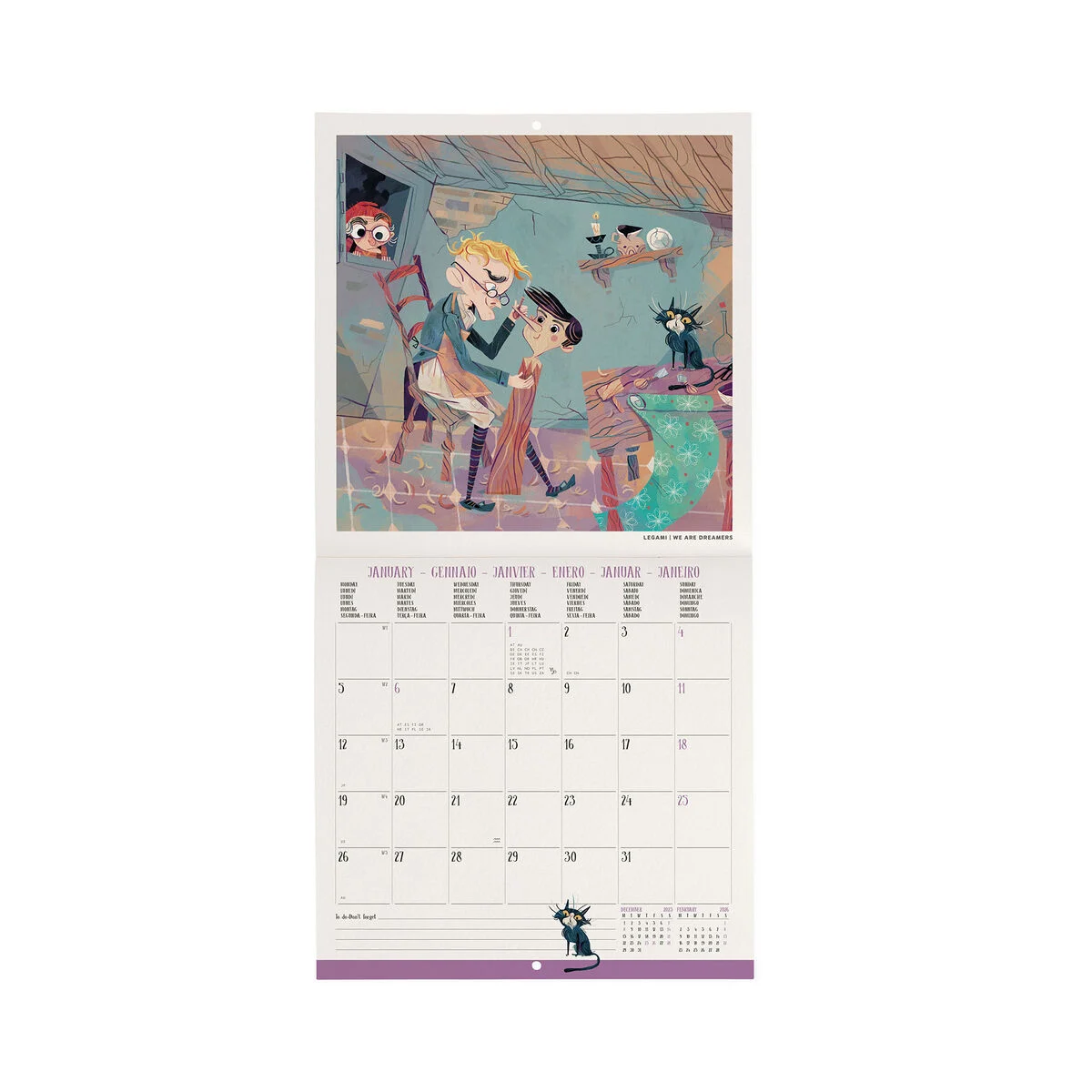 2026 Wall Calendar - 18 x 18 cm
