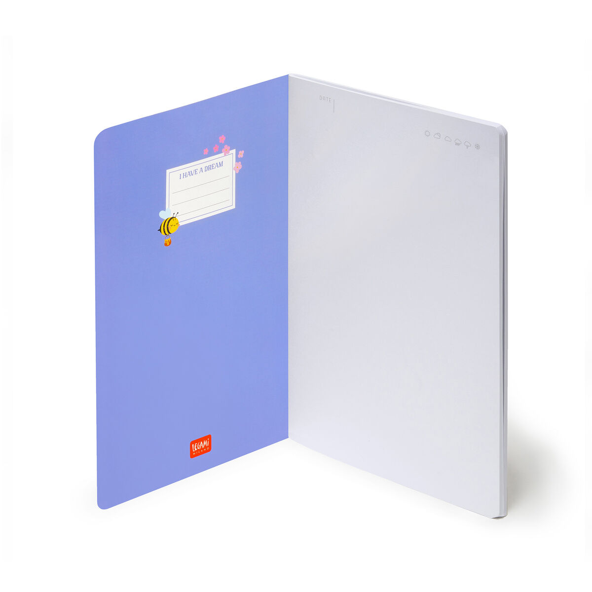 A5 Blank Notebook with Illustrated Hard Cover - Bee