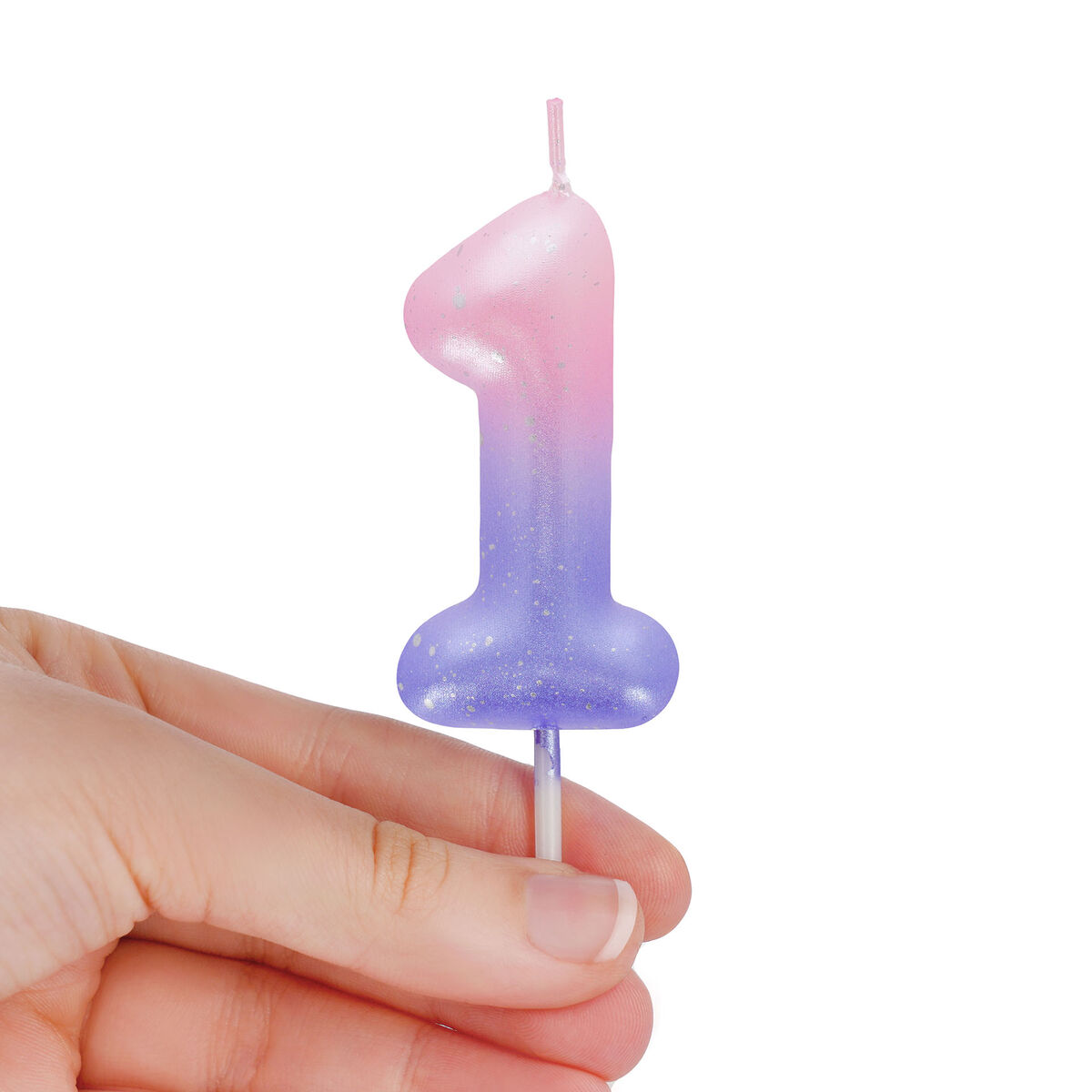 Pink Birthday Cake Candle - 1 - Happy Birthday Candle