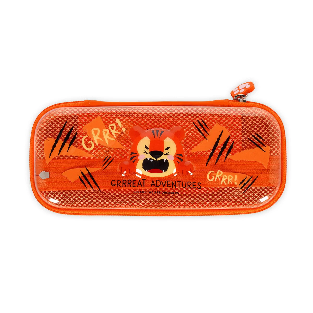 Tiger Rigid Transparent Pencil Case - WonderWow