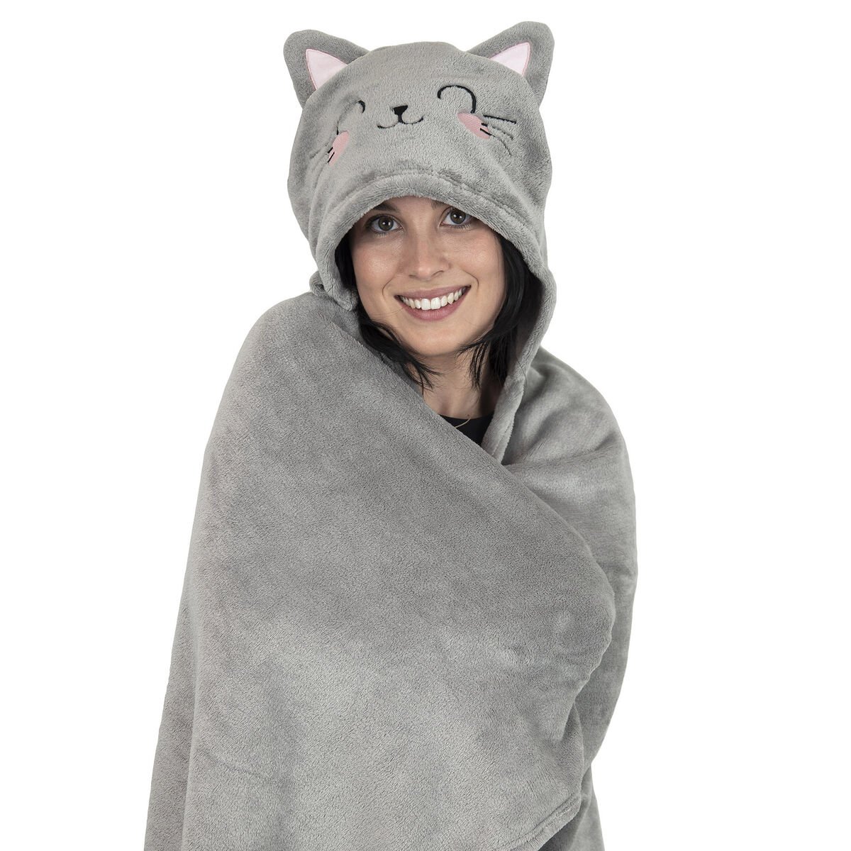 Kitty Hooded Blanket - Cosy Hugs