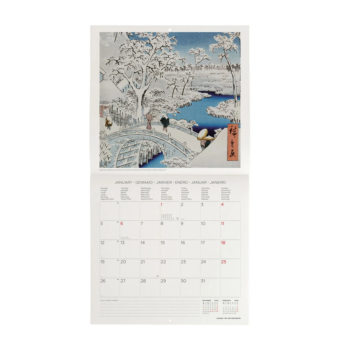 2026 Wall Calendar - 30 x 29 cm