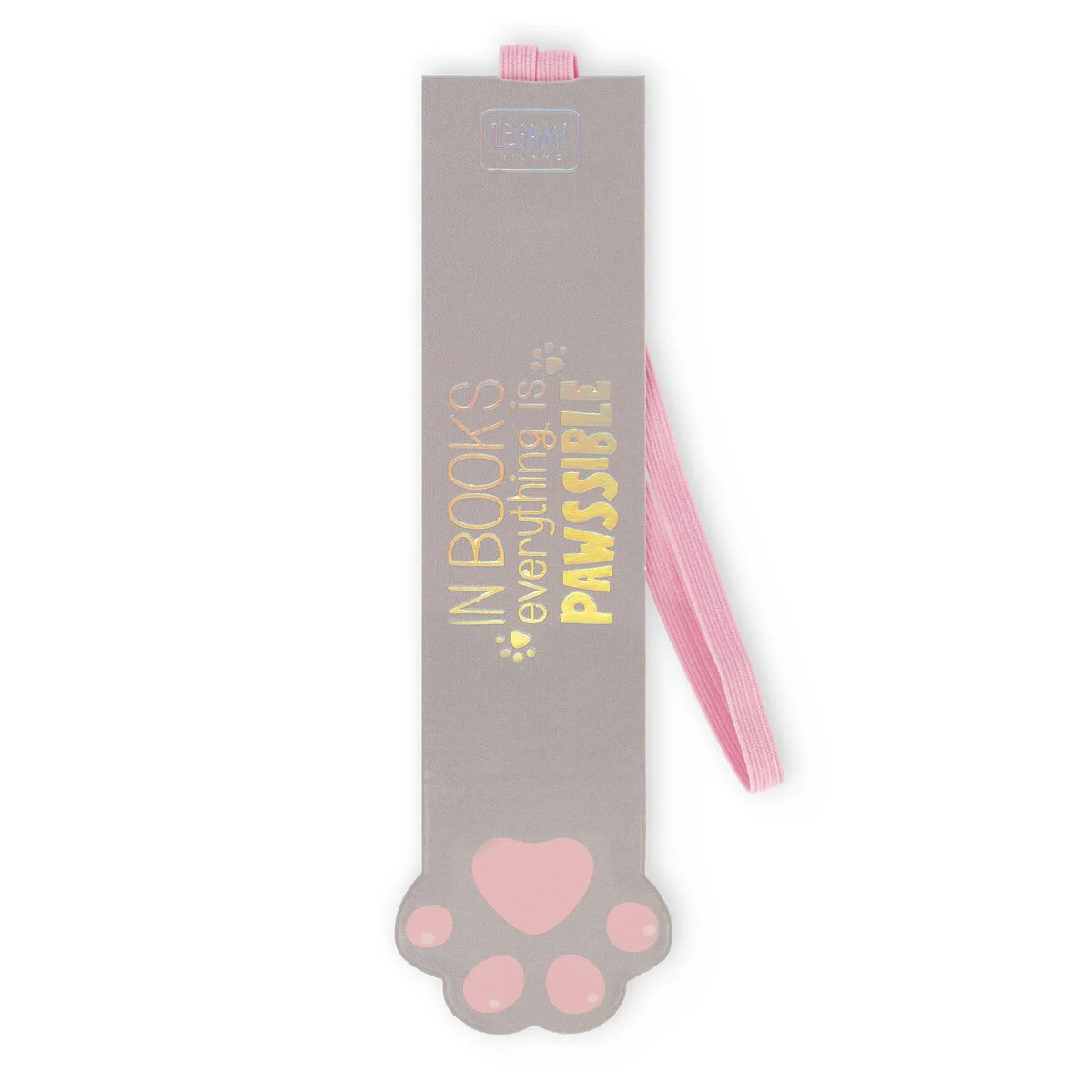 Illustrated Bookmark with Elastic Band - Kitty, Paw - Bookmark