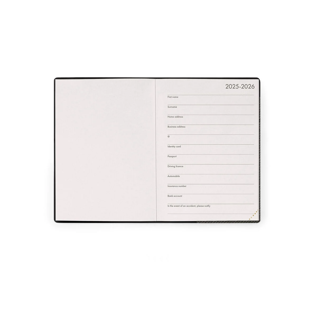 12-Month Small Weekly Diary - 2026