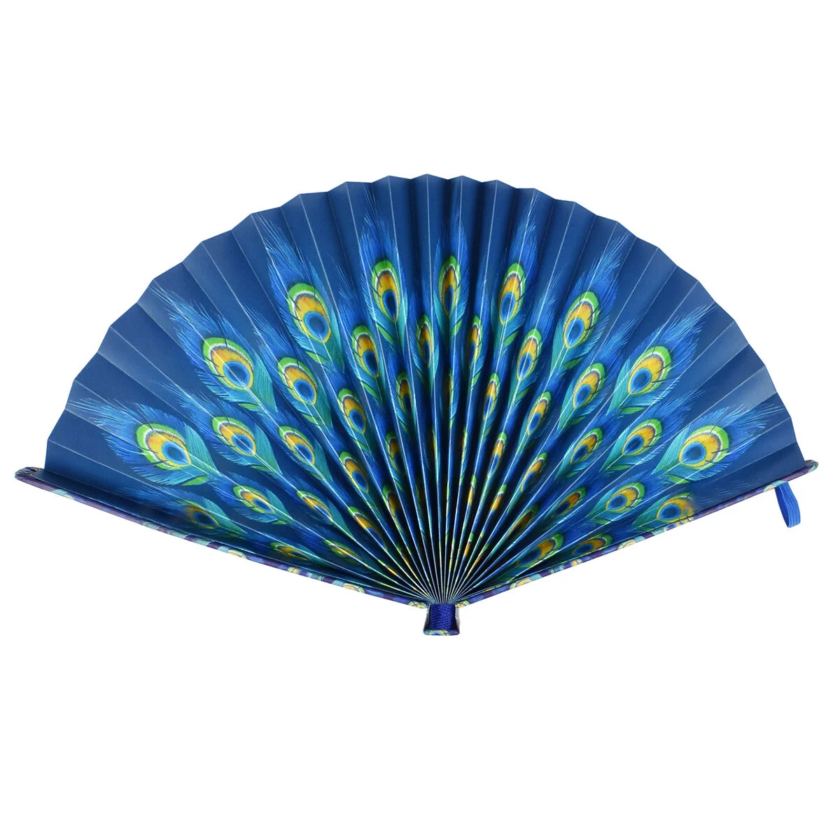 Peacock Folding Paper Fan - Fiesta & Siesta