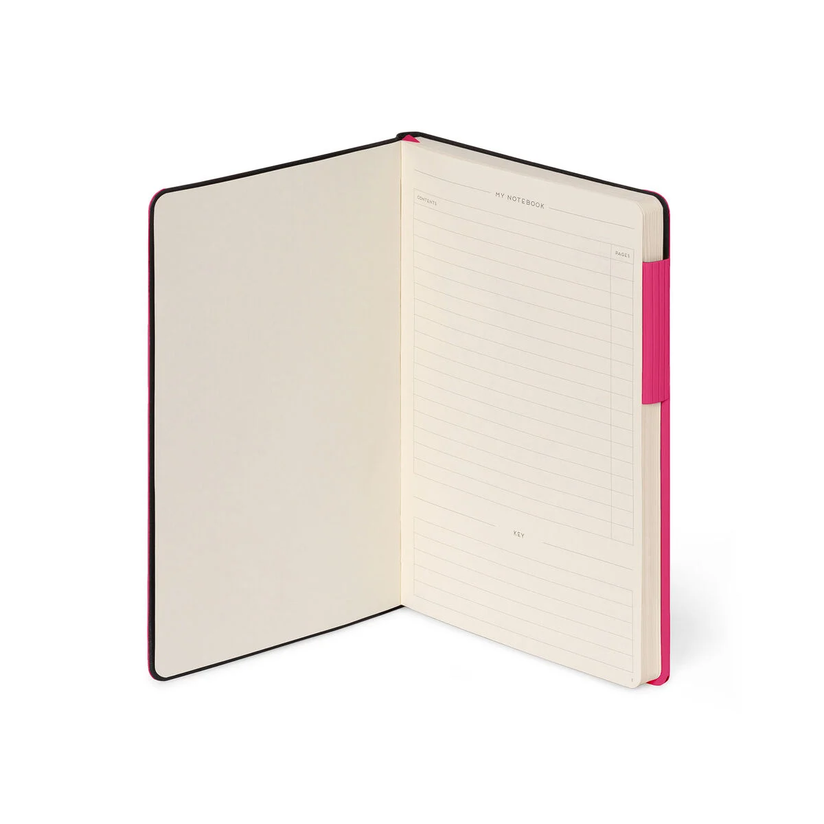 Lined Notebook with Monochrome Soft Cover - Raspberry - My Notebook