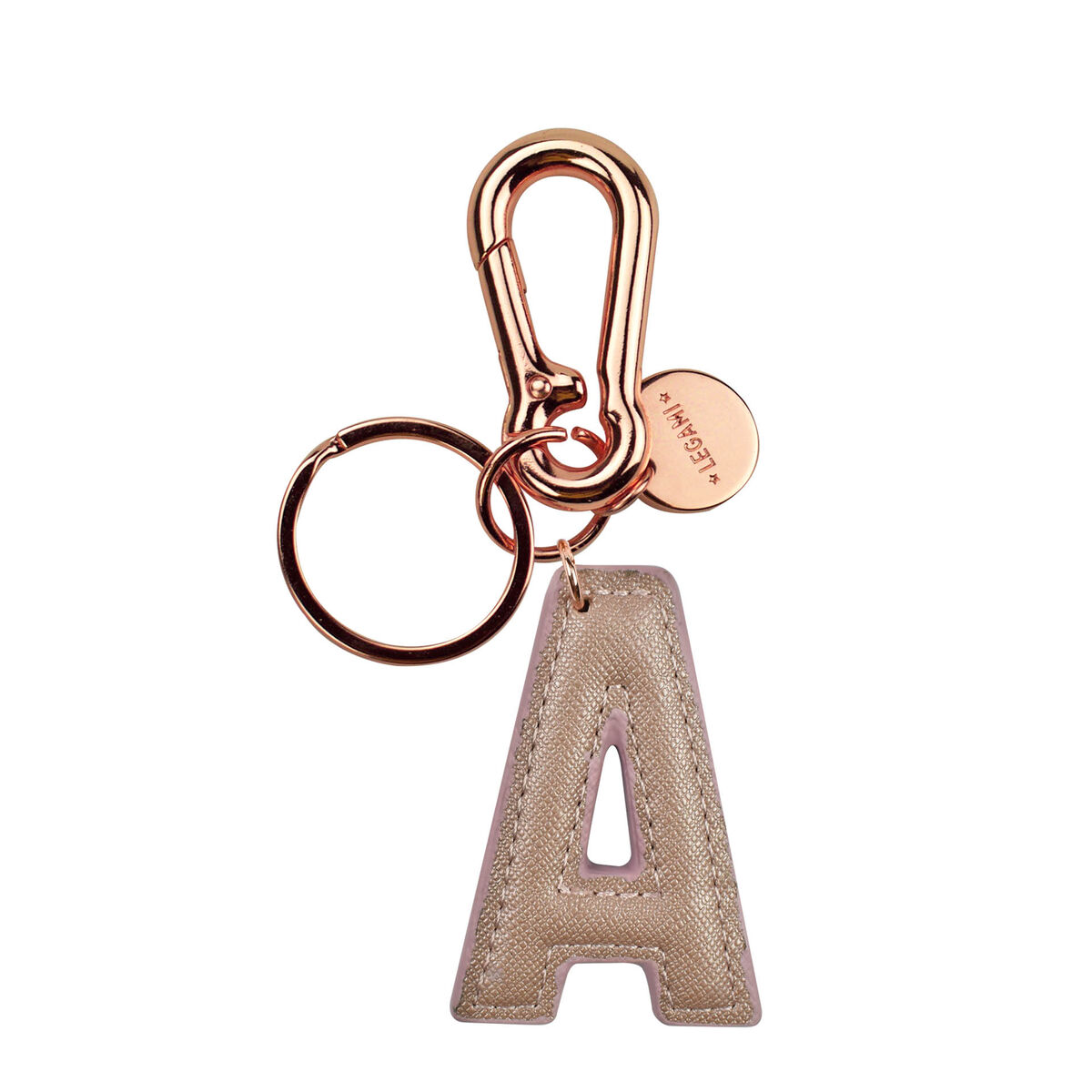 Key Ring with Initial Letter - A / Rose Gold - My Initial