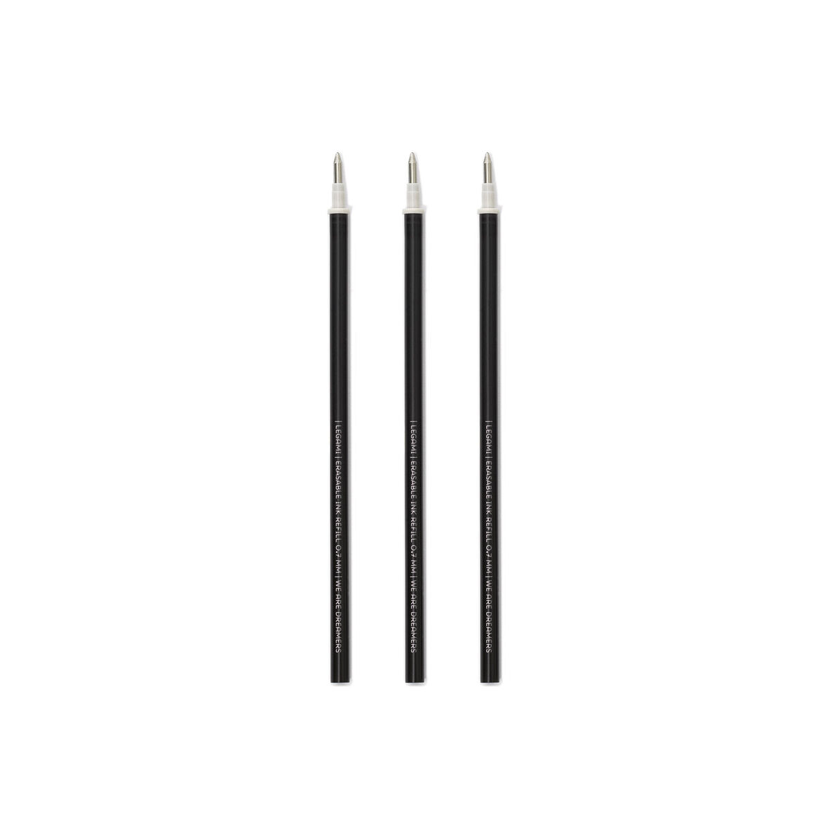 Set of 3 Refills for Erasable Gel Pens - Black Ink - Erasable Pen