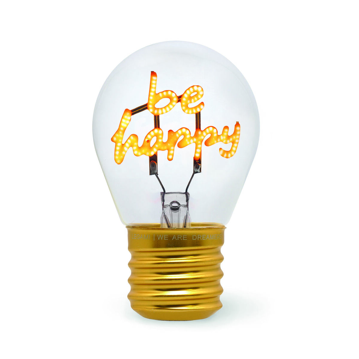 Decorative Lightbulb-Shaped Table Lamp - Be Happy - Bulb Fiction