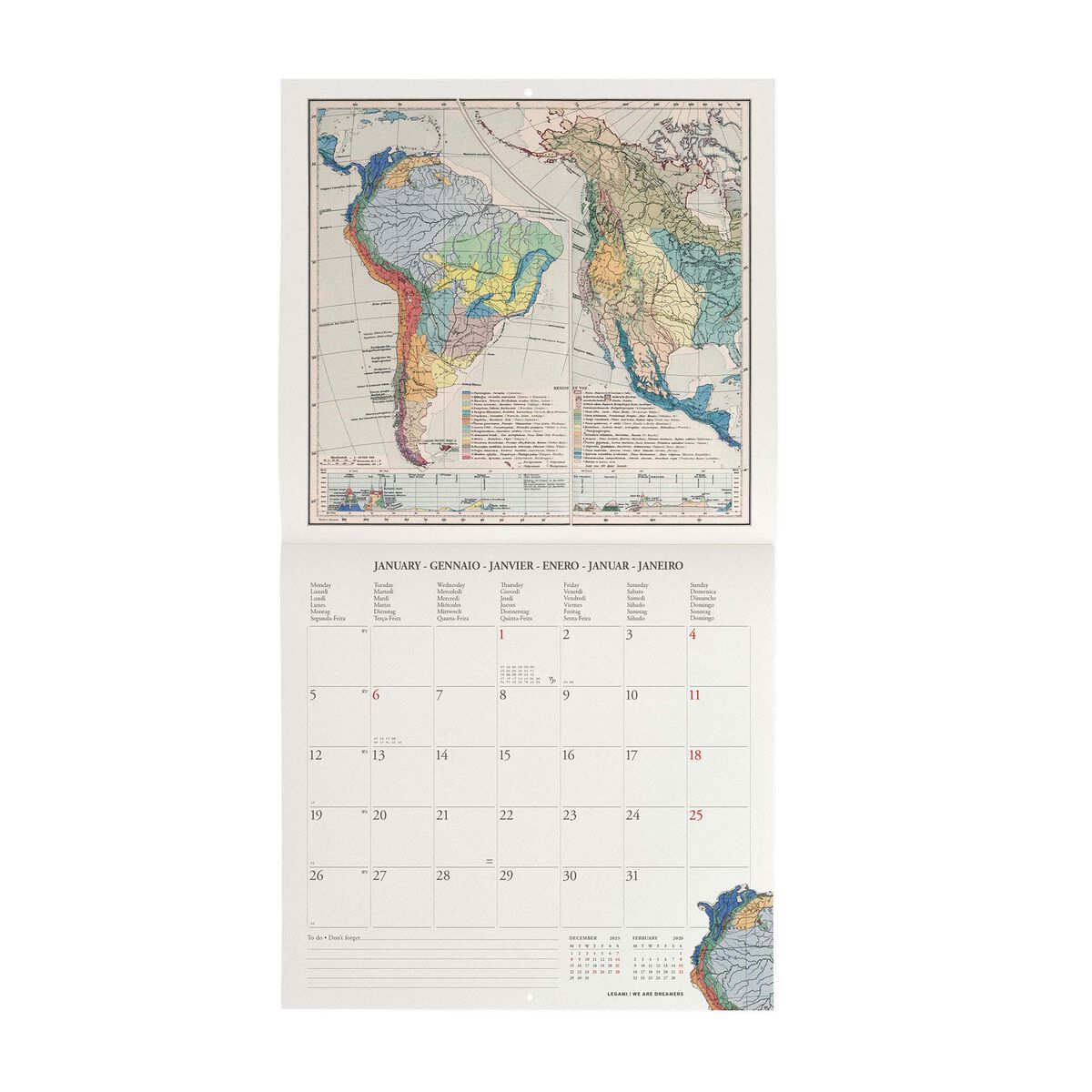 2026 Wall Calendar - 30 x 29 cm