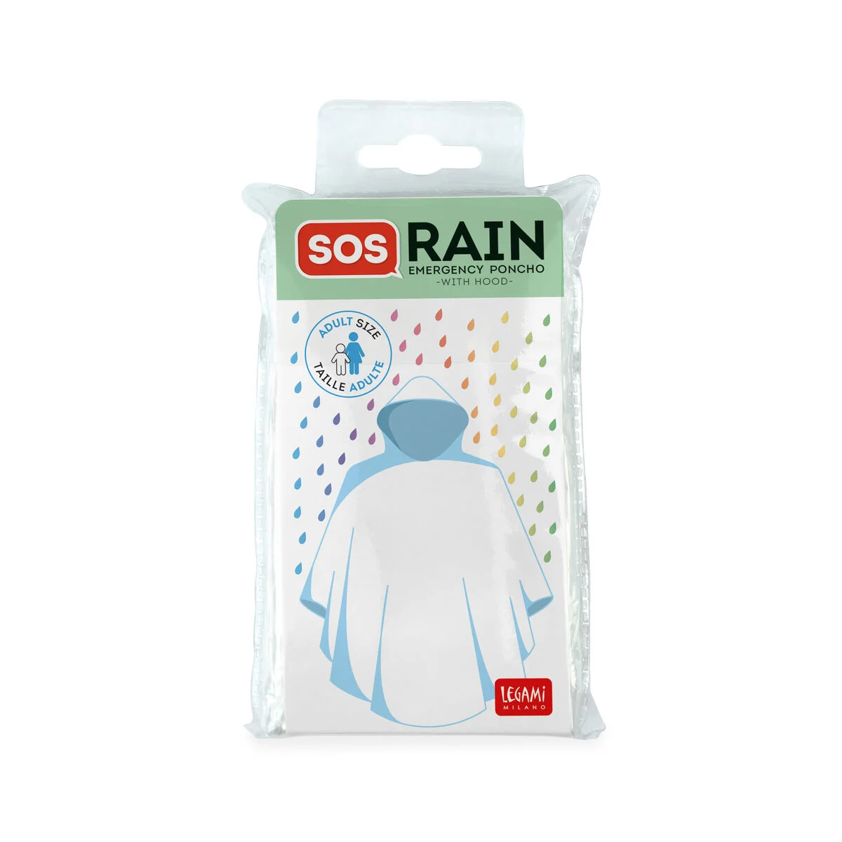 Waterproof Poncho for Adults - SOS Rain - Adult