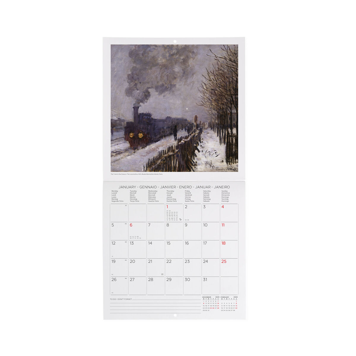 2026 Wall Calendar - 18 x 18 cm