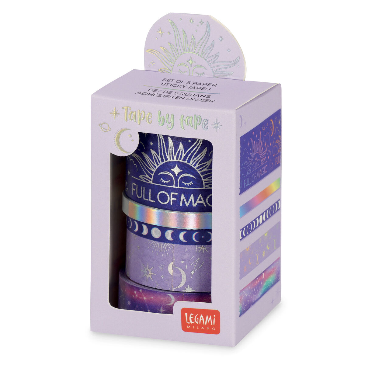 Set of 5 Decorative Magic Paper Sticky Tapes - Tape By Tape