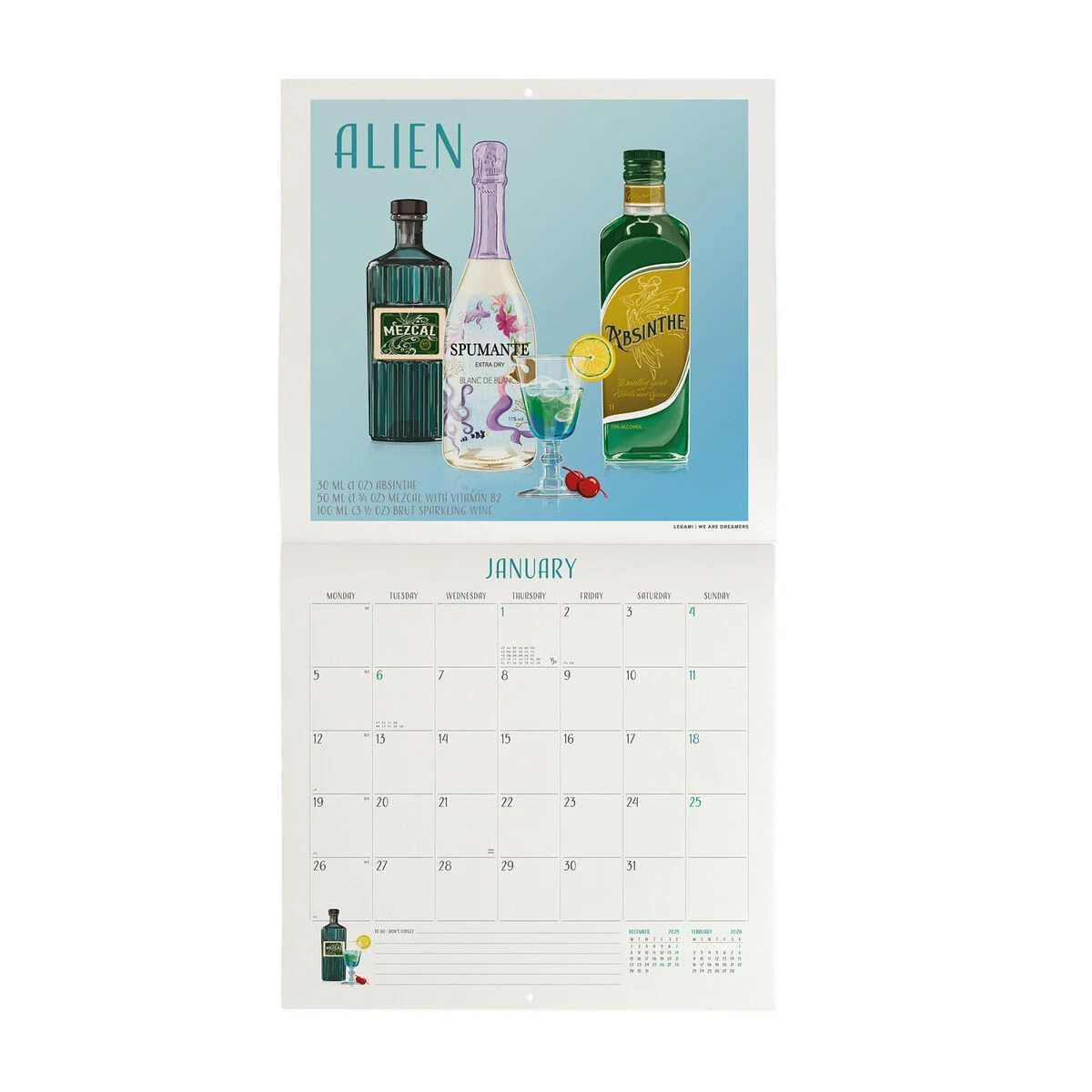 Calendario da Parete 2026 - 30 x 29 cm