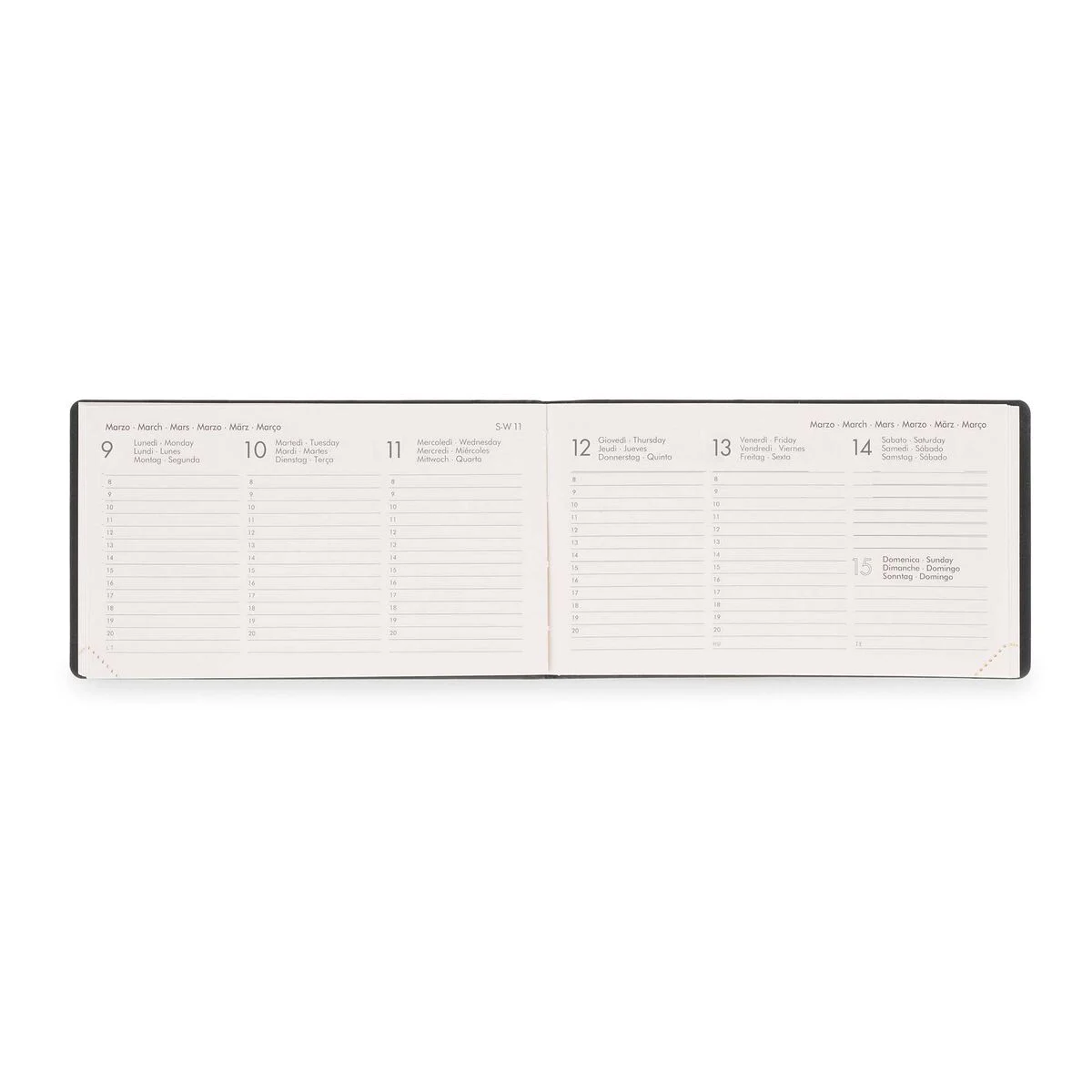 13-Month Small Horizontal Weekly Diary - 2026