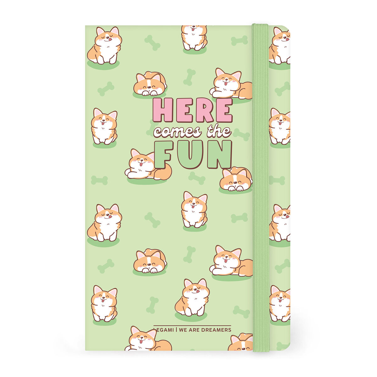 Lined Photo Notebook with Illustrated Hard Cover - Corgi