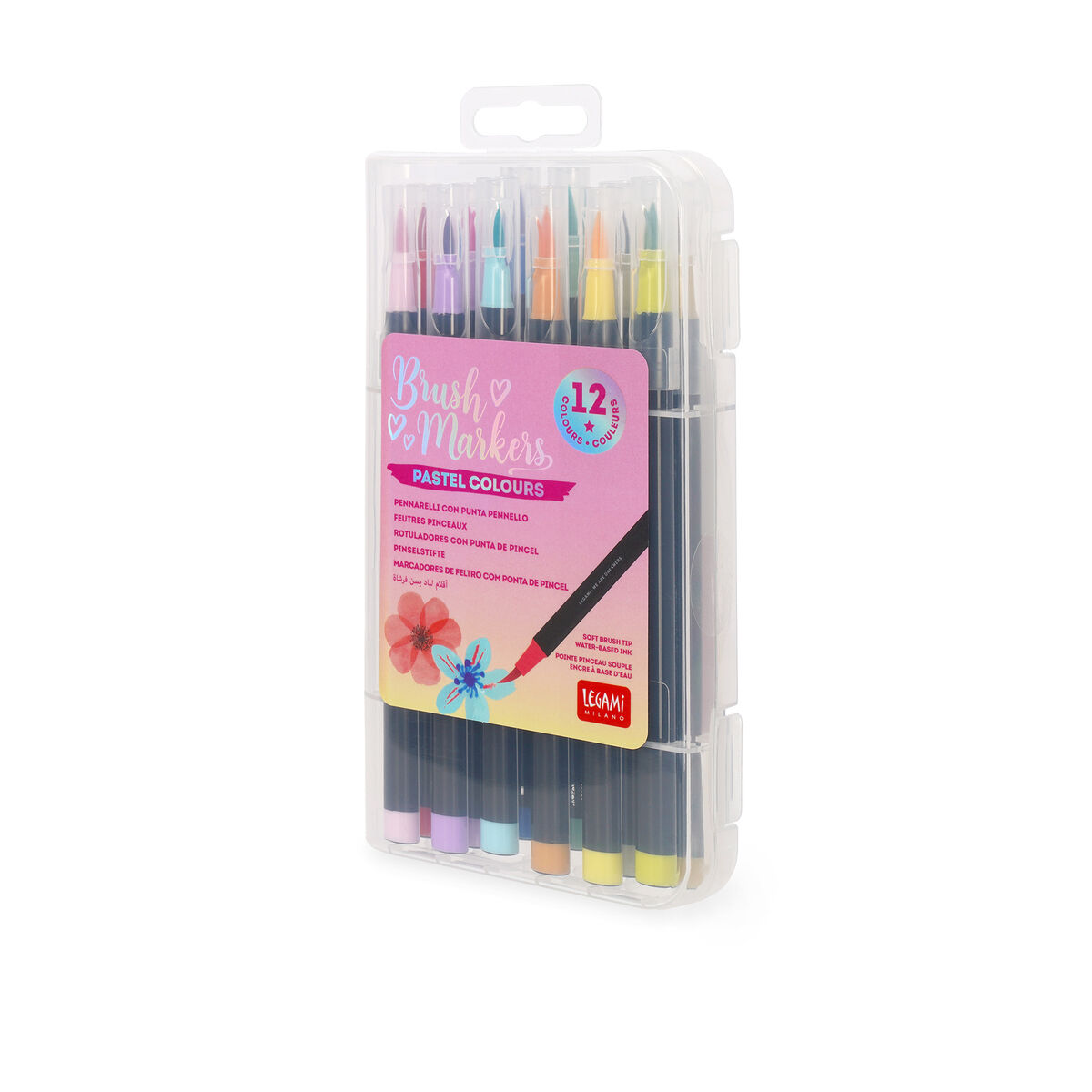 Set of 12 Brush Markers in Pastel Colours - Brush Markers