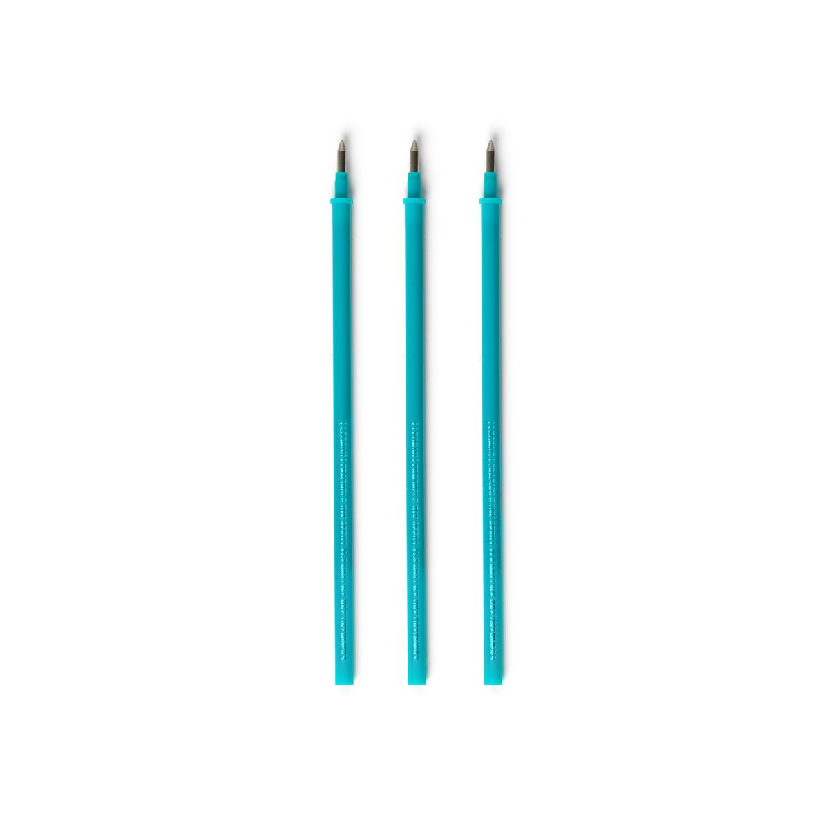 Set of 3 Refills for Erasable Gel Pens - Turquoise Ink - Erasable Pen