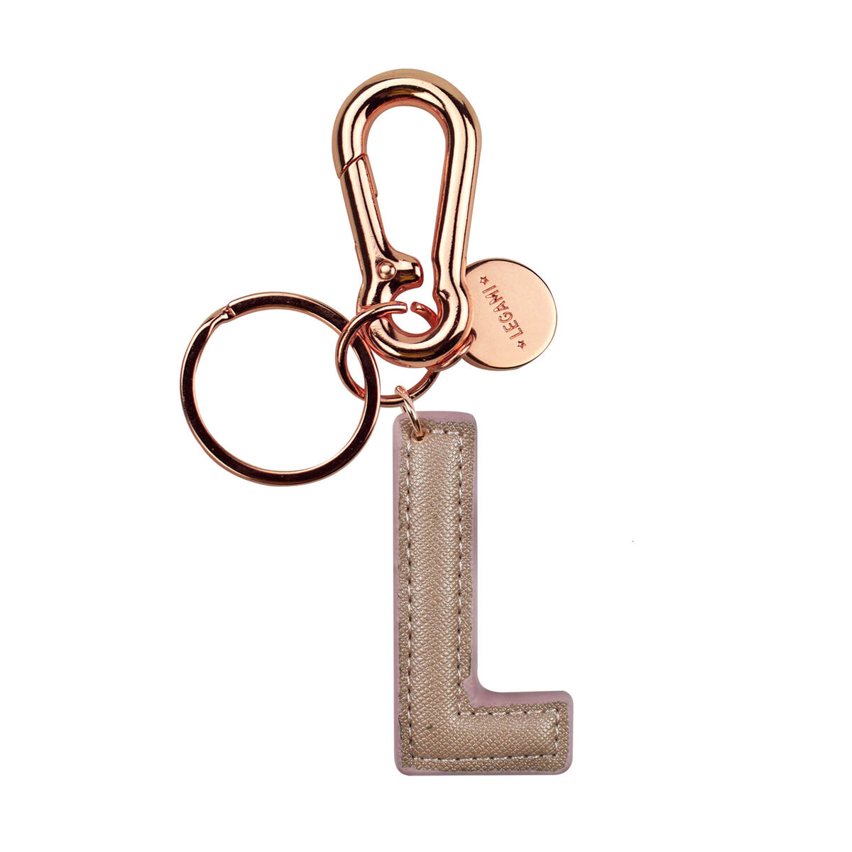 Key Ring with Initial Letter - L / Rose Gold - My Initial