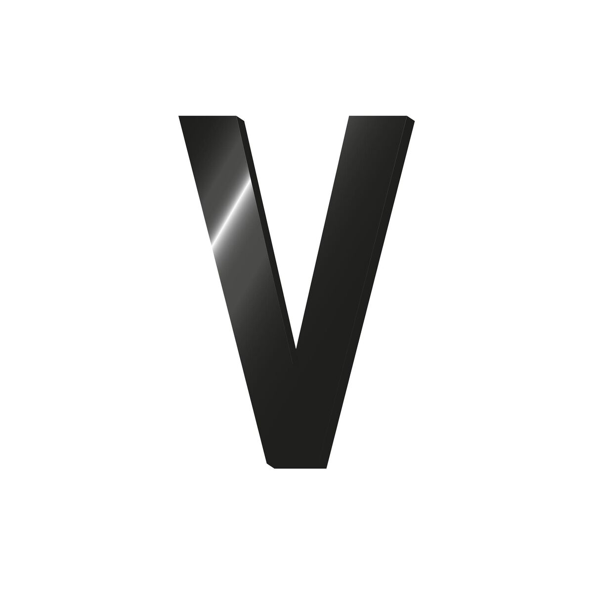 Decorative Adhesive Metal Letter - V - My Initial