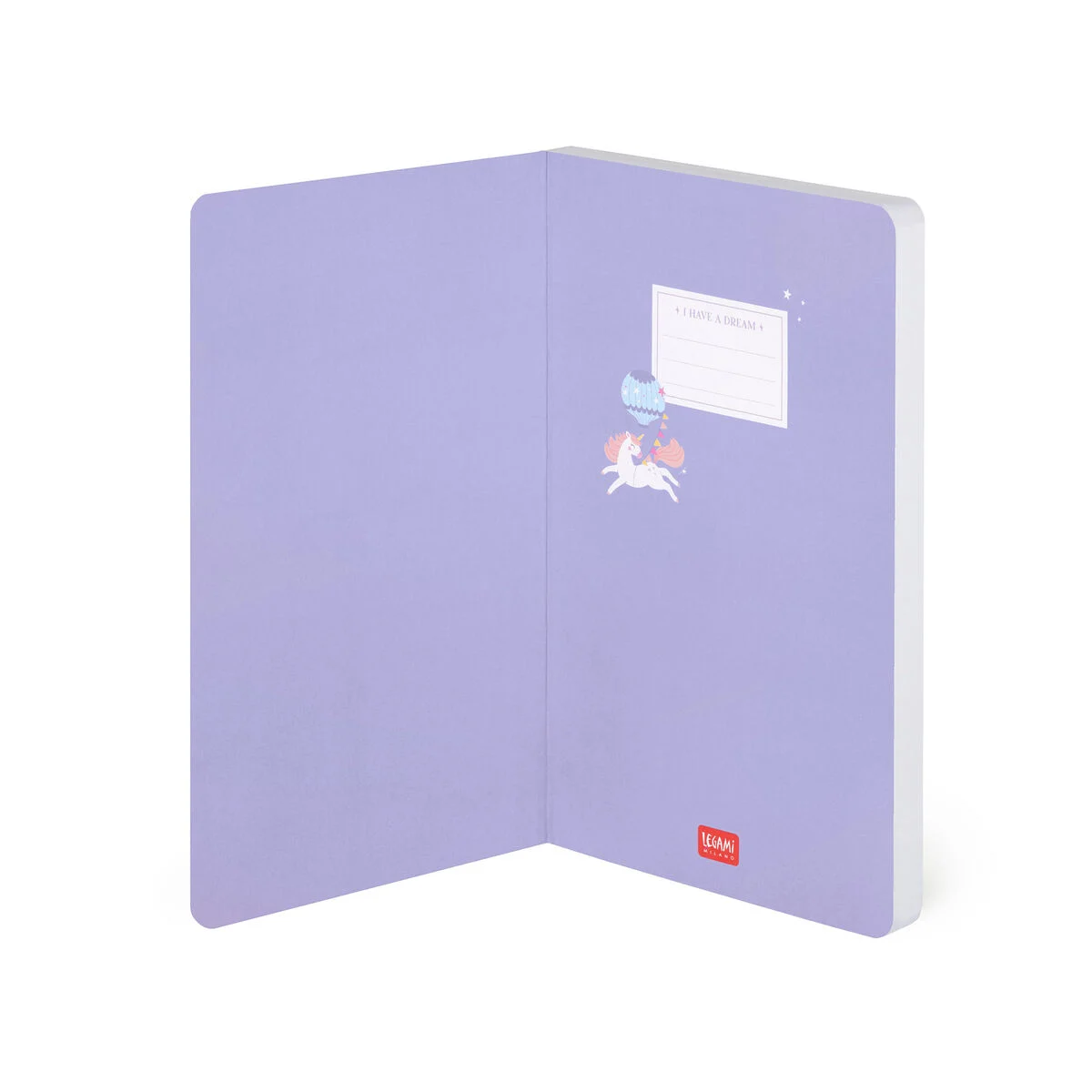 Lined Photo Notebook with Illustrated Hard Cover - Unicorn