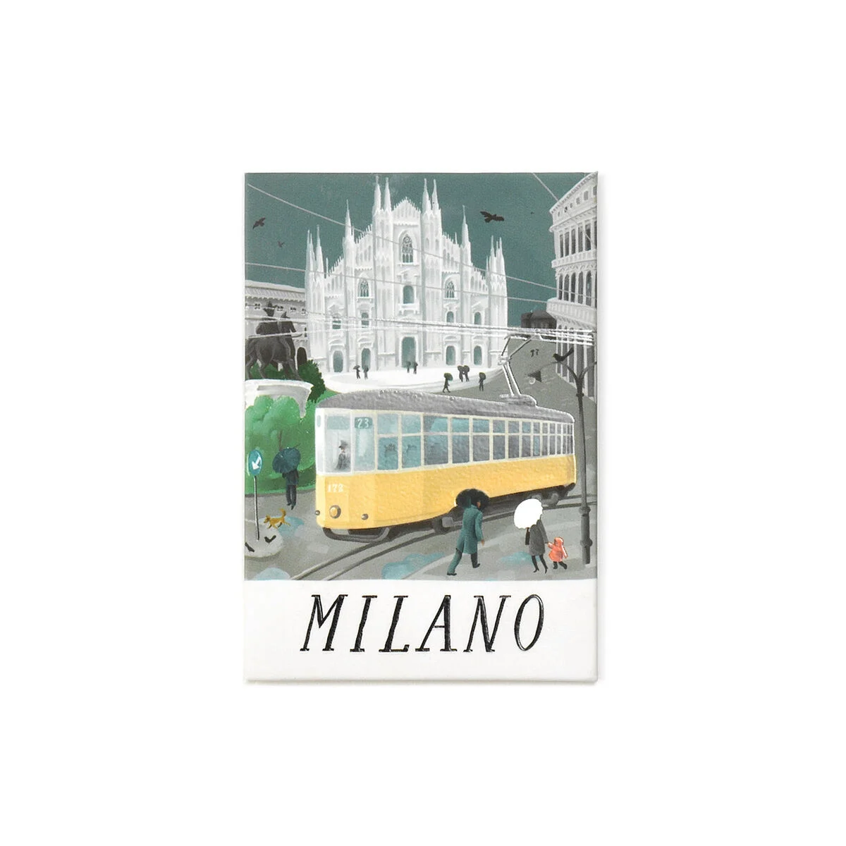 Milan Illustrated Magnet - World Cities Collection