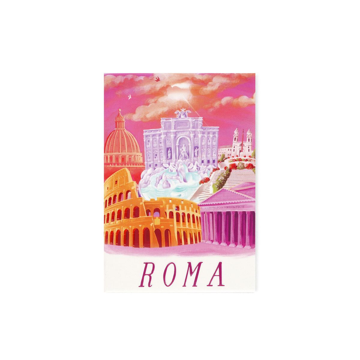 Rome Illustrated Magnet - World Cities Collection