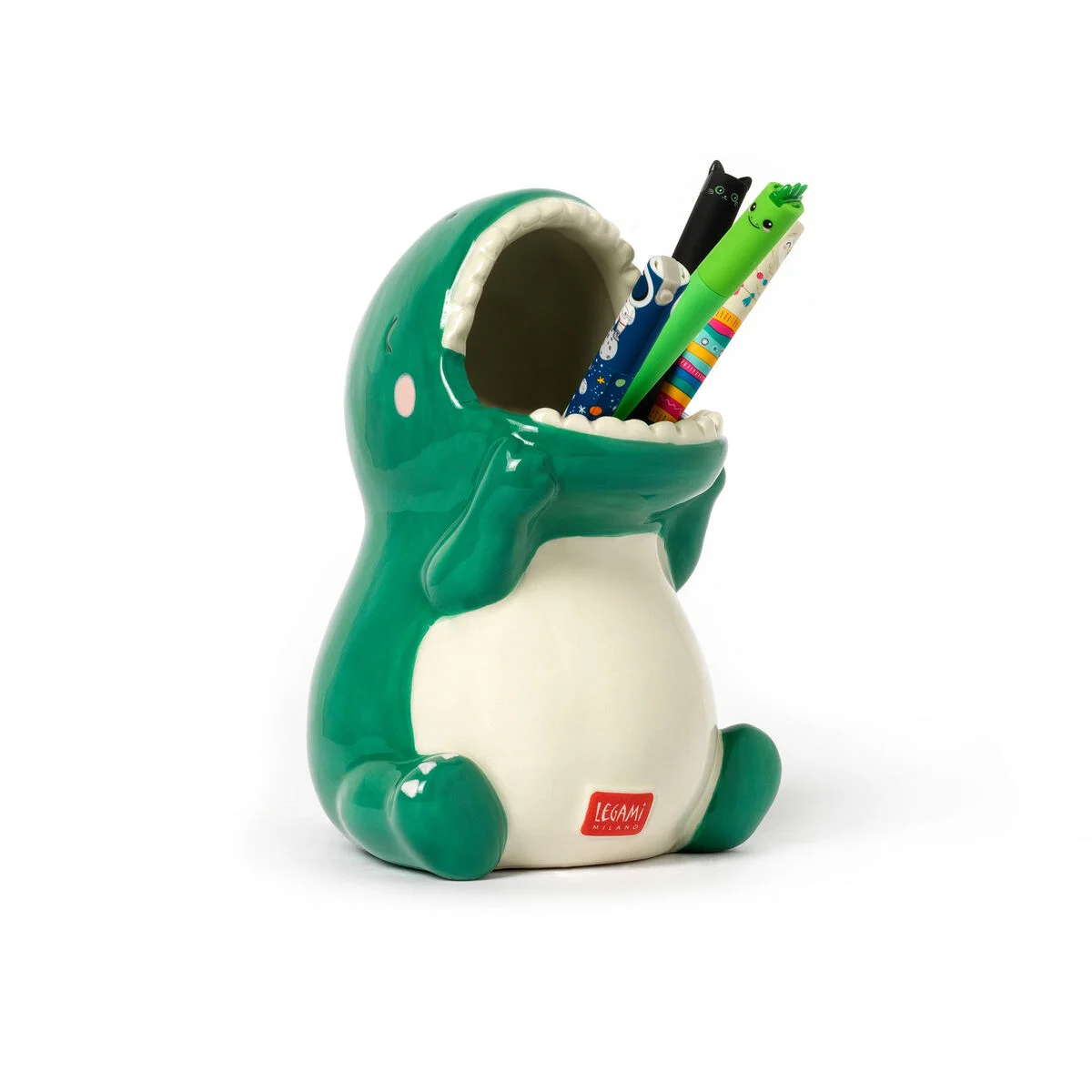 Dino Ceramic Pen Holder - Desk Friends