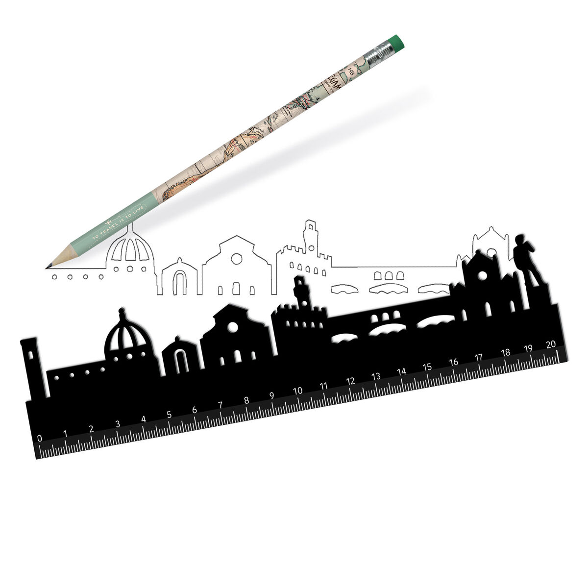 Ruler with the Florence Skyline - Follow The Skyline