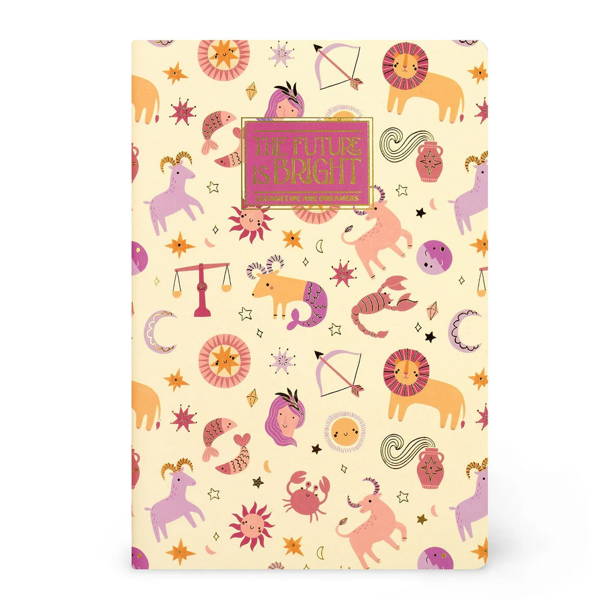 B5 Lined Notebook with Illustrated Hard Cover - Zodiac