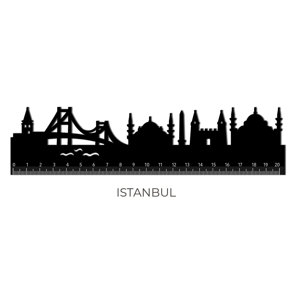 Ruler with the Istanbul Skyline - Follow The Skyline
