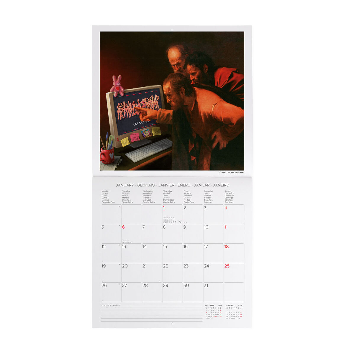 2026 Wall Calendar - 30 x 29 cm