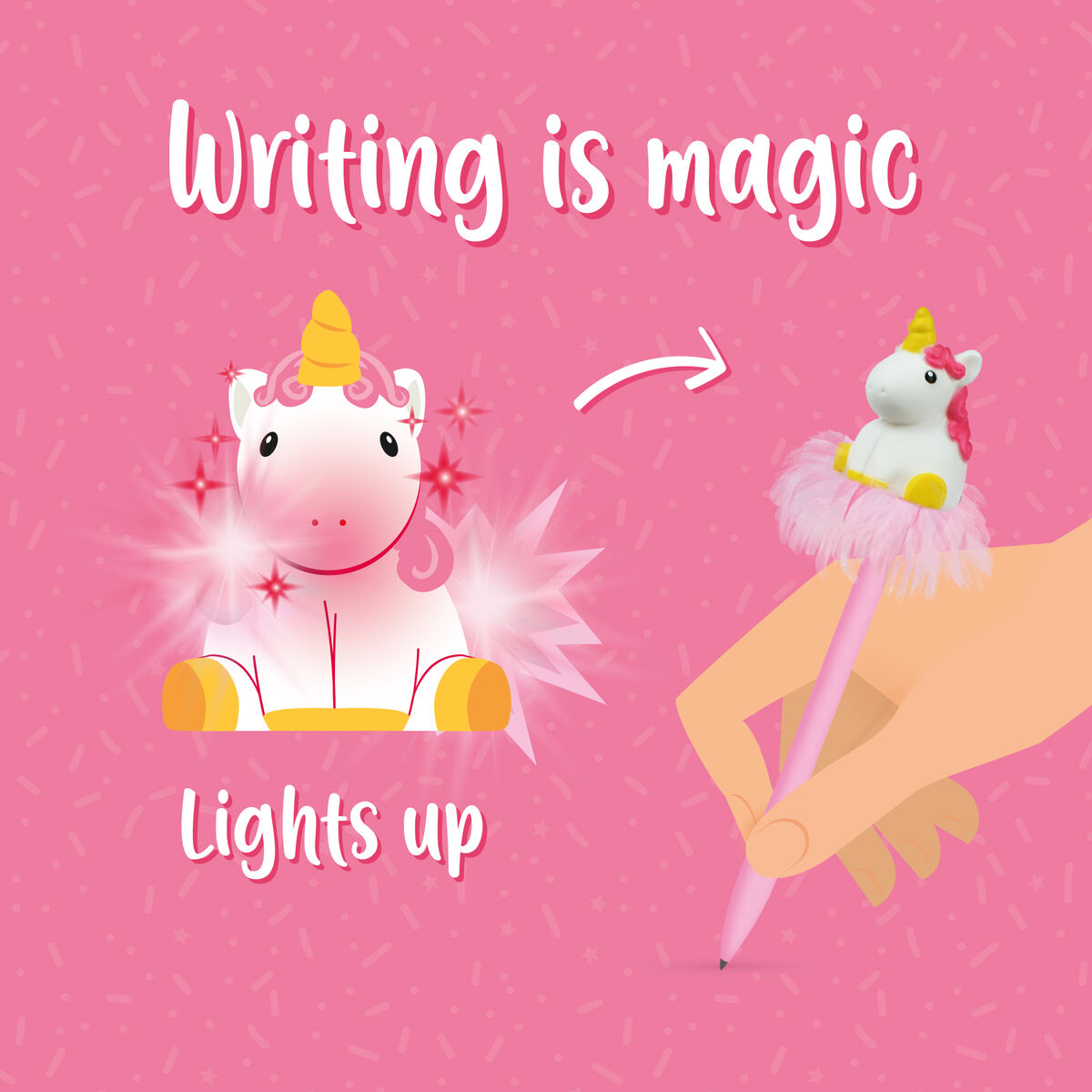 Light-up Ballpoint Pen - Unicorn - Writing is Magic