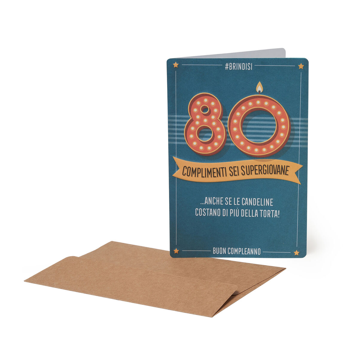 Greeting Card - Happy Birthday - Forever Young - 80 Years