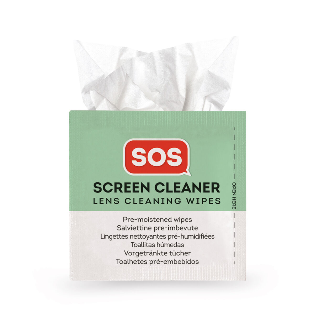 Sos Screen Cleaner - Pre-Moistened Wipes