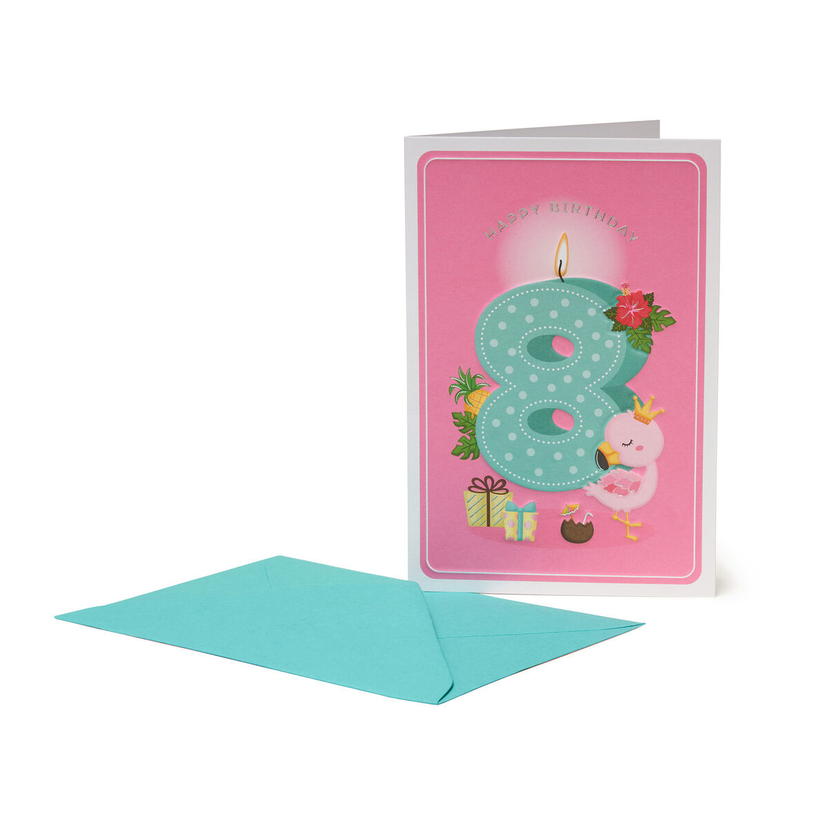 8th Birthday Card - Girl - Greeting Card