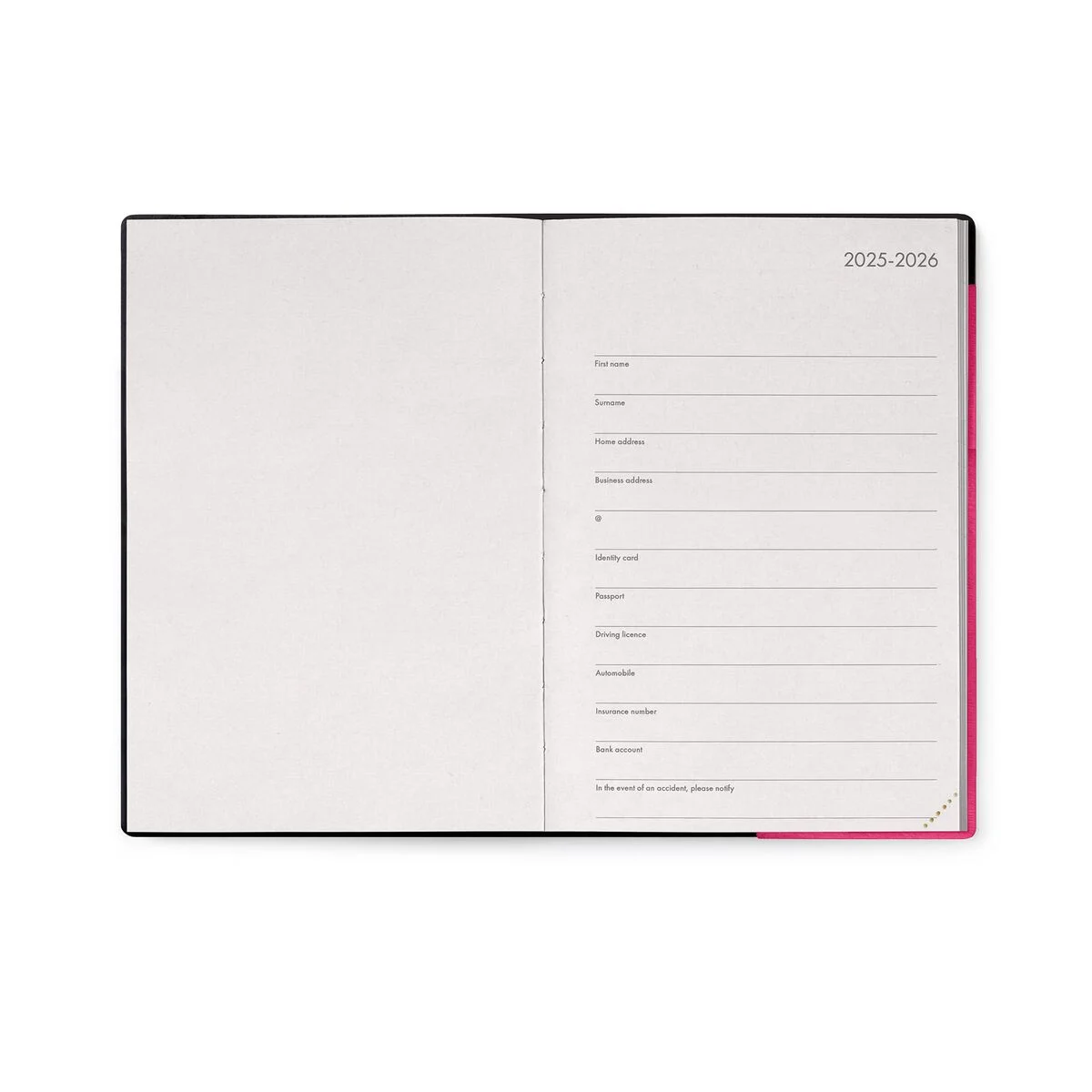 12-Month Medium Weekly Diary with Notebook - 2026